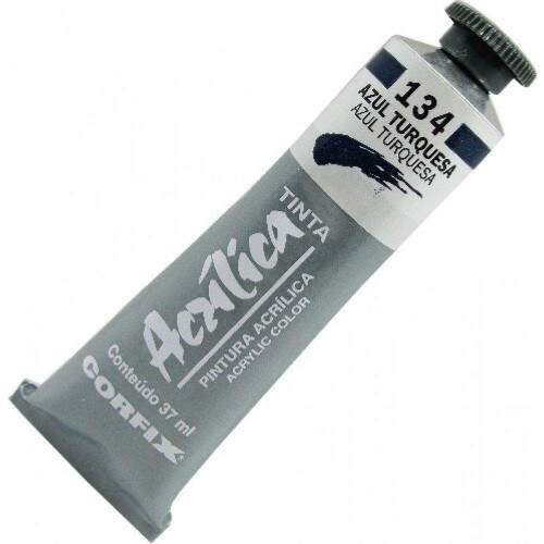 Tinta Acrilica Corfix 37 ml Azul Turquesa 80037-134