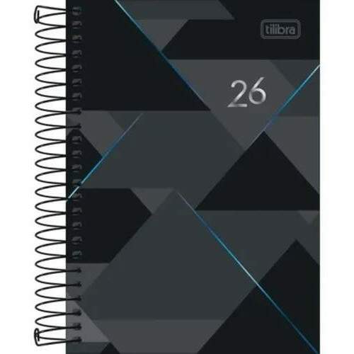 Agenda Tilibra 2026 Executiva Spot Cinza E Azul 13 x 18,8