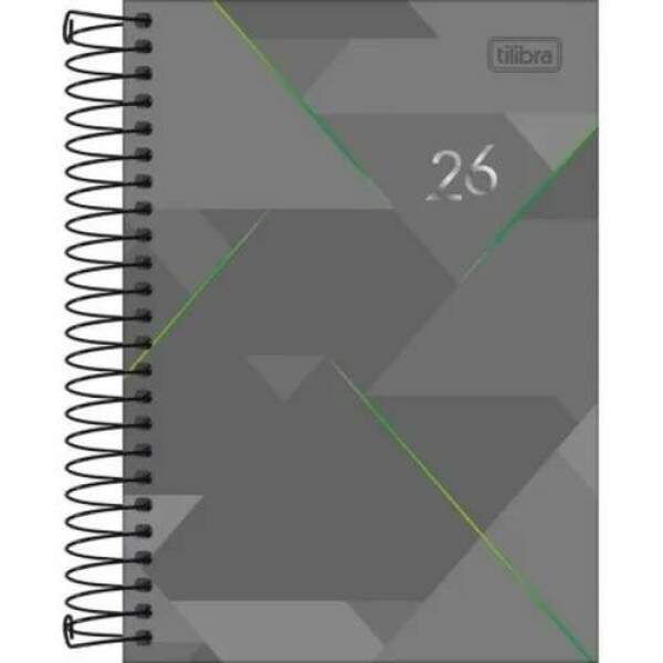 Agenda Tilibra 2026 Executiva Spot Cinza E Azul 13 x 18,8