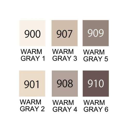Caneta Zig Real Brush Warm Gray 6 Cores