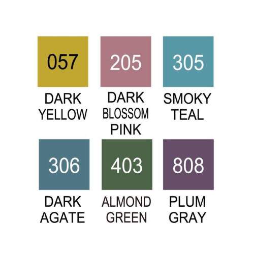 Caneta Zig Real Brush Smoke 6 Cores