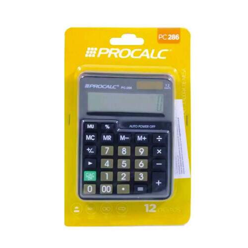 Calculadora Procalc de Mesa Preta 12 Digitos