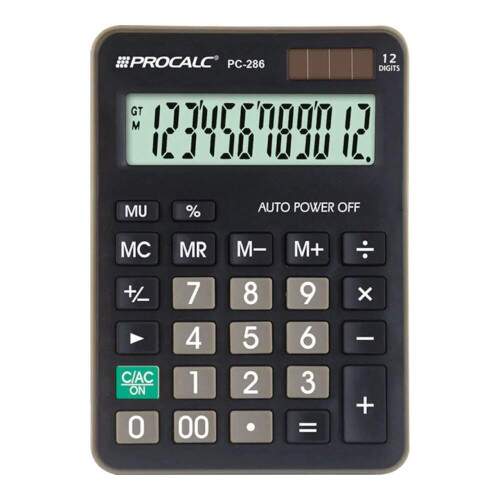 Calculadora Procalc de Mesa Preta 12 Digitos