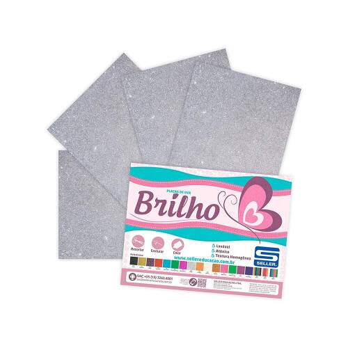 EVA 2.0 mm Brilho 40 x 60 cm Prata