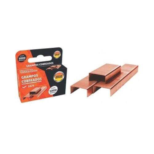 Grampo Cobreado Jocar Office 26/6 1000 Un