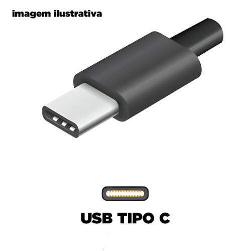 Cabo Tipo C Trancado 1m Preto VQ-D109