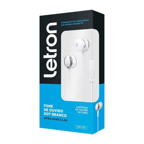 Fone De Ouvido Letron Hit Branco