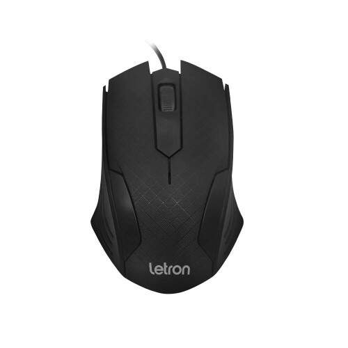 Mouse Optico Usb Letron Office Squares Preto