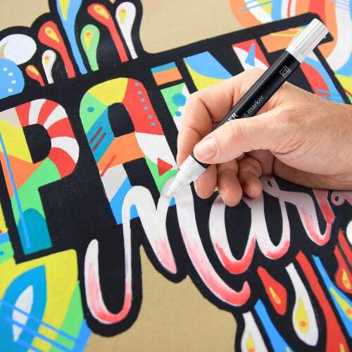 Marcador Acrilico Staedtler Lumocolor 349 Preto