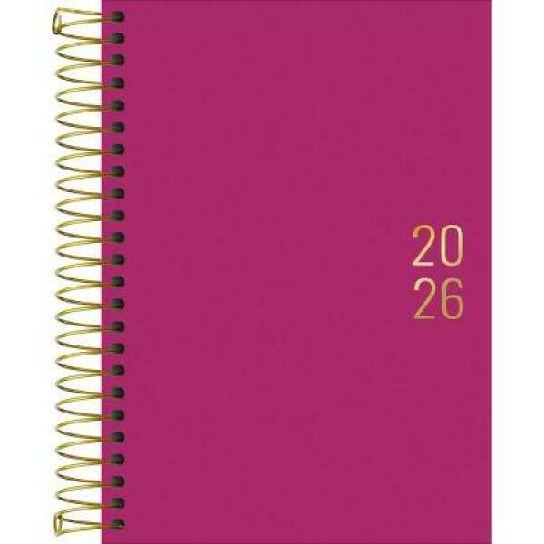 Agenda Executiva Diria Tilibra Napoli Rosa 12,9 x 18,7 cm 2026