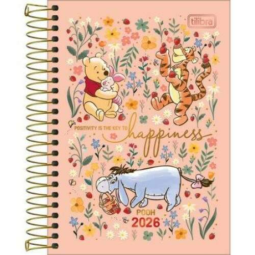 Agenda Diria Tilibra Pooh 12,9 x 18,7 cm 2026