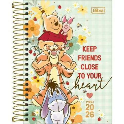 Agenda Diria Tilibra Pooh 12,9 x 18,7 cm 2026