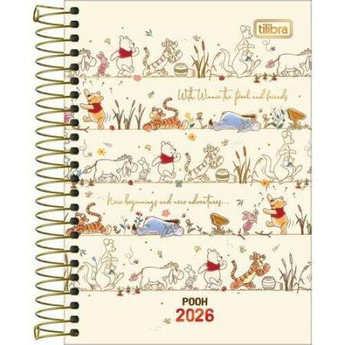 Agenda Diria Tilibra Pooh 12,9 x 18,7 cm 2026