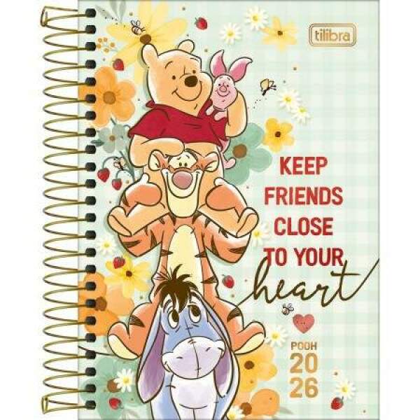 Agenda Diria Tilibra Pooh 12,9 x 18,7 cm 2026