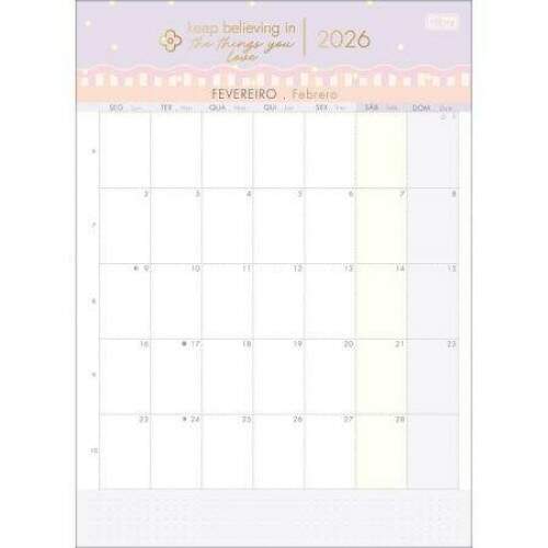 Calendrio Planner Tilibra Soho 21 x 29,7 cm 2026