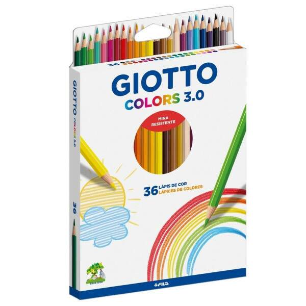 Lapis De Cor Giotto 3.0 Estojo 36 Cores