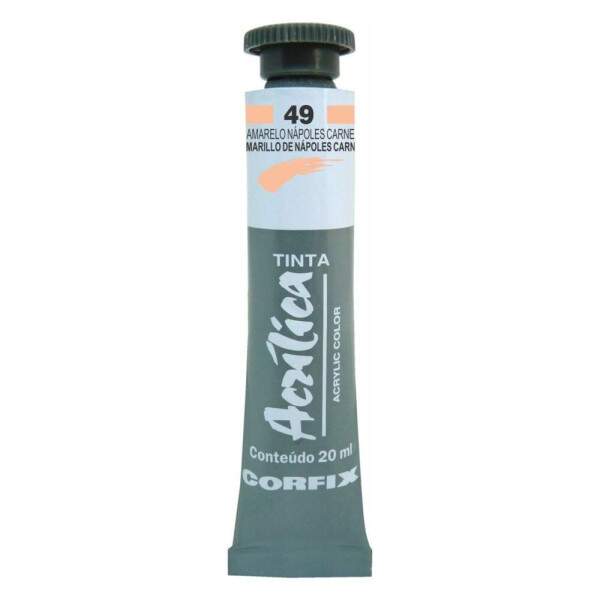 Tinta Acrilica Corfix 20 ml Amarelo Napoles Carne 80020-49