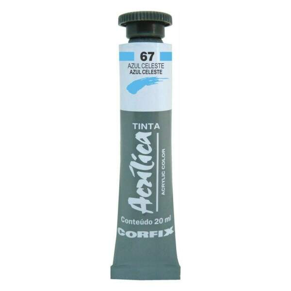 Tinta Acrilica Corfix 20 ml Azul Celeste 80020-67