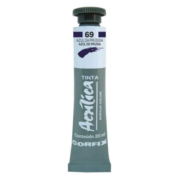 Tinta Acrilica Corfix 20 ml Azul Da Prussia 80020-69