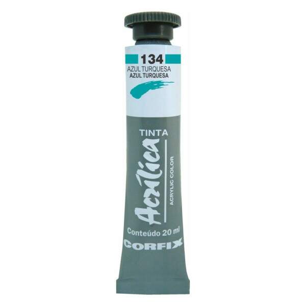 Tinta Acrilica Corfix 20 ml Azul Turquesa 80020-134