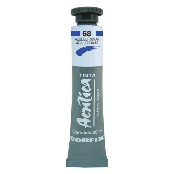 Tinta Acrilica Corfix 20 ml Azul Ultramar 80020-68