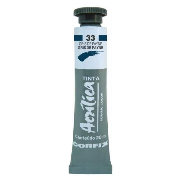 Tinta Acrilica Corfix 20 ml Gris De Payne 80020-33