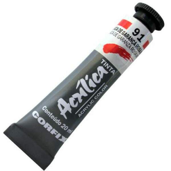 Tinta Acrilica Corfix 20 ml Laca De Garanca Rosa Anti 80020-91