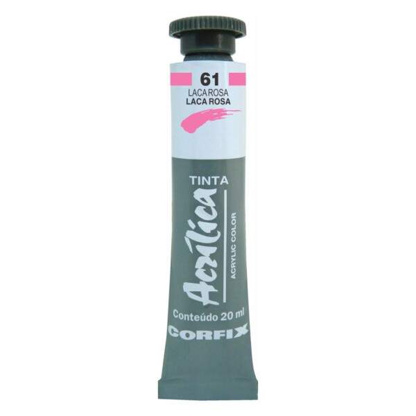 Tinta Acrilica Corfix 20 ml Laca Rosa 80020-61