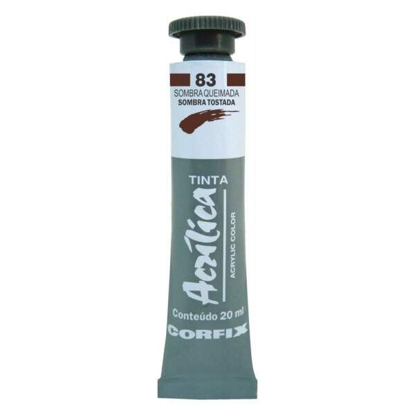 Tinta Acrilica Corfix 20 ml Sombra Queimada 80020-83