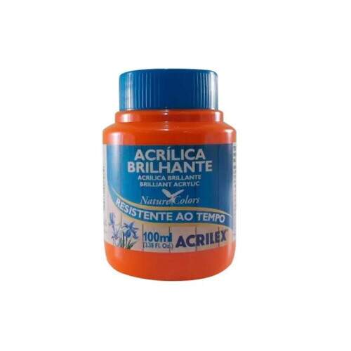 Tinta Acrilica Acrilex Brilhante 100 ml Laranja