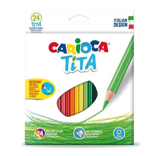 Lapis de Cor Carioca Tita Hexagonal 24 Cores
