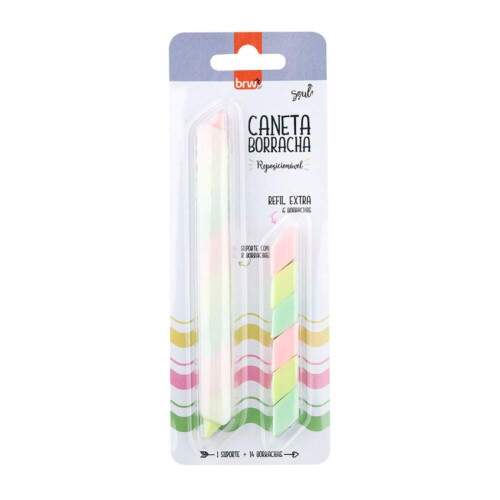 Caneta Borracha BRW Pastel Com Refil