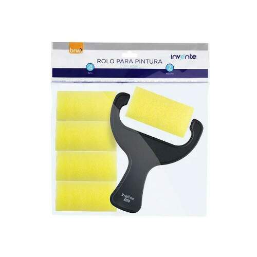 Rolinho BRW Mini De Espuma Com 4 Refis