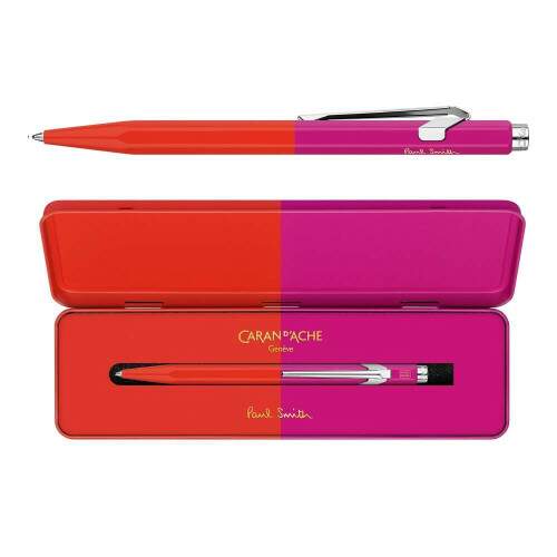 Caneta Caran d\'Ache 849 Paul Smith Warm Red/Melrose Pink