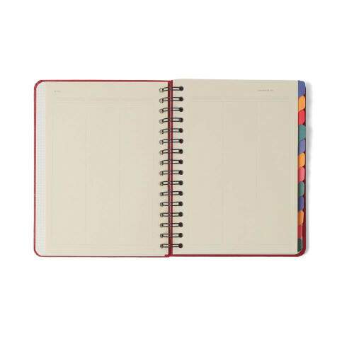 Planner Semanal Notas Permanente Wire-O Cicero Polen Aromas Azul A5