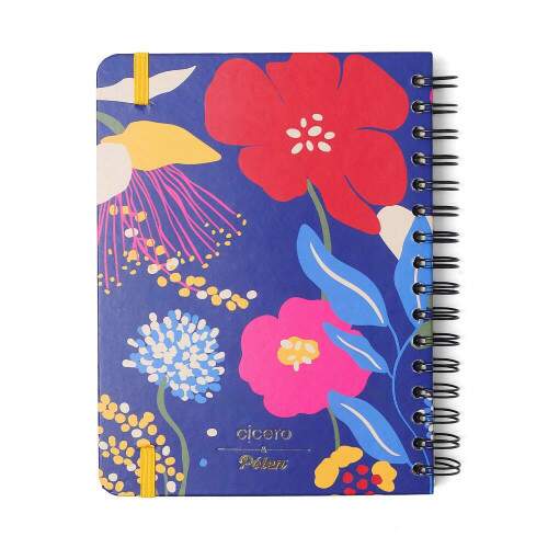 Planner Semanal Notas Permanente Wire-O Cicero Polen Aromas Azul A5