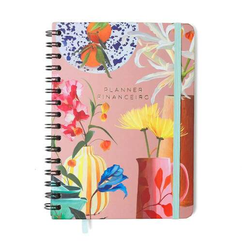 Planner Permanente Wire-O Atelie Financeiro Rosa A5