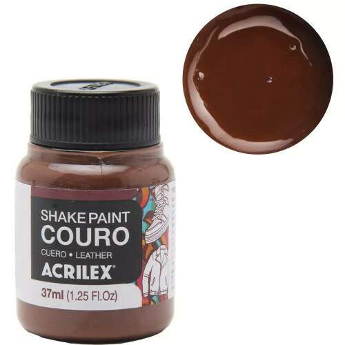 Tinta Couro Acrilex Shake Paint 37 ml Marrom