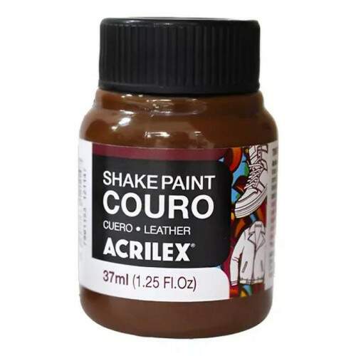 Tinta Couro Acrilex Shake Paint 37 ml Marrom