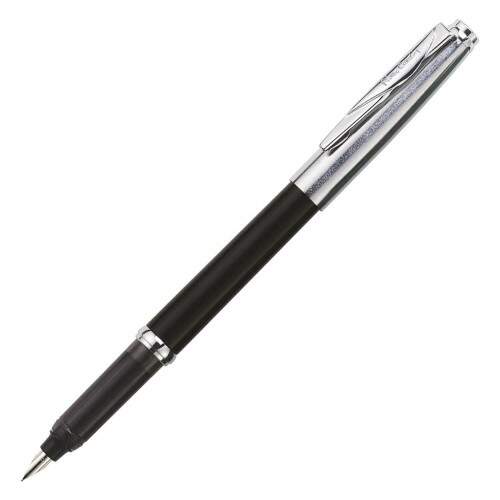 Caneta Tinteiro Pierre Cardin Penomatic Metal Preta c/ Cromado