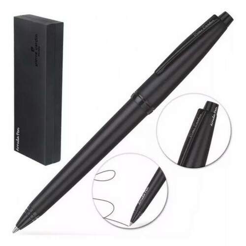 Caneta Esferografica Pierre Cardin Blackjack Carbide Preta Fosca