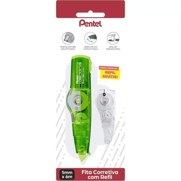 Fita Corretiva Pentel com Refil