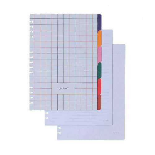 Caderno Cicero Organizador Litoral Pautado Pontado 17x24 Revoada Azul