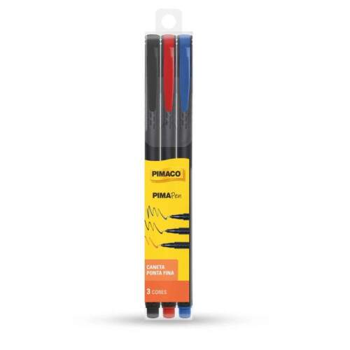 Caneta Pimaco Pima Pen Office 3 Cores