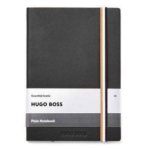 Caderno Hugo Boss A5 Iconic Preto Folha Lisa