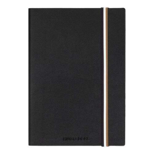 Caderno Hugo Boss A5 Iconic Preto Folha Lisa