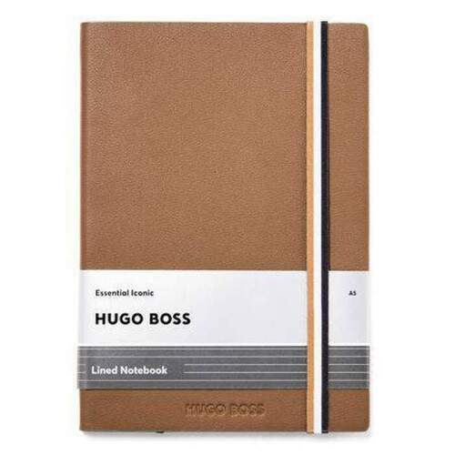 Caderno Hugo Boss A5 Iconic Caramelo Folha Pautada