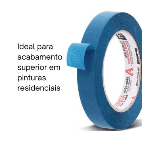 Fita Crepe Adere 18 mm x 50 m Azul