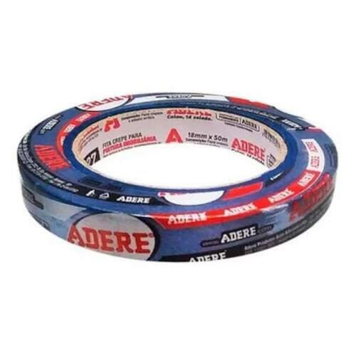 Fita Crepe Adere 18 mm x 50 m Azul