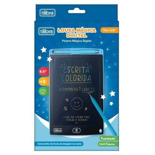 Lousa Mgica Digital Tilibra LCD 8.5 Polegadas Escrita Colorida